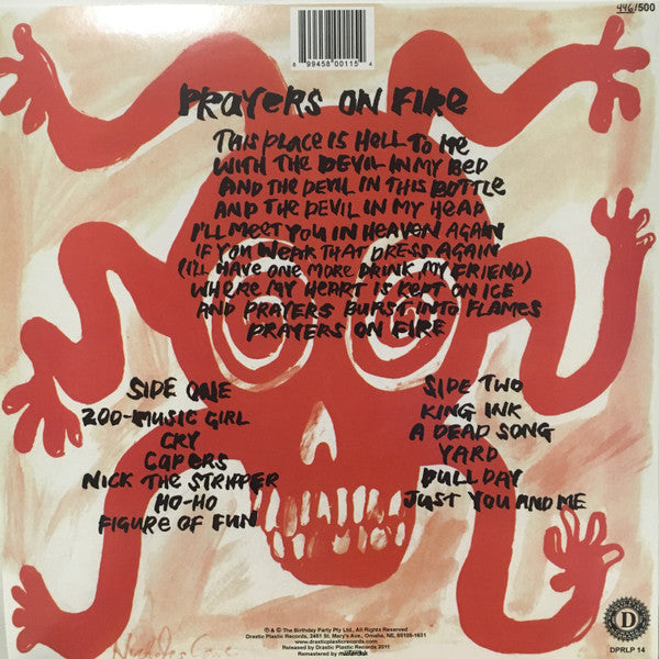 The Birthday Party : Prayers On Fire (LP, Album, Num, RE, RM, Whi)