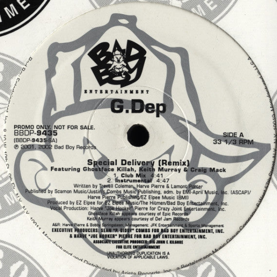 G-Dep : Special Delivery (Remix) (12", Single, Promo)