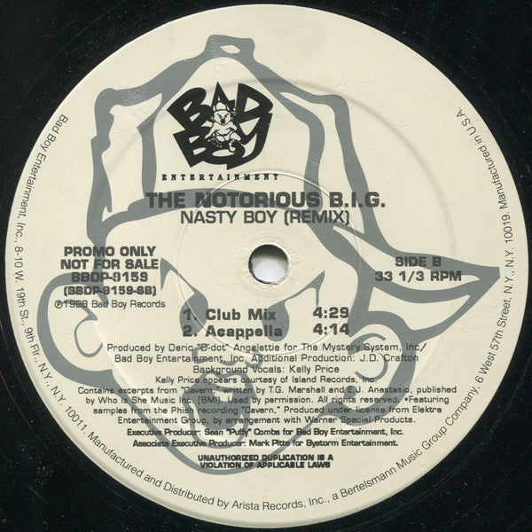 Notorious B.I.G. : Nasty Boy (Remix) (12", Promo)