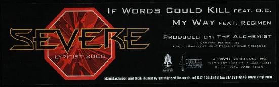 Severe : If Words Could Kill / My Way (12")