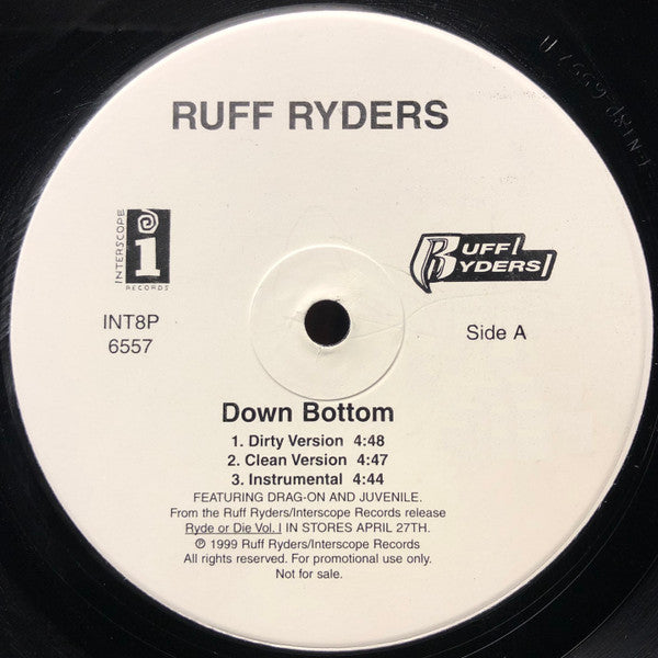 Ruff Ryders : Down Bottom (12", Promo)