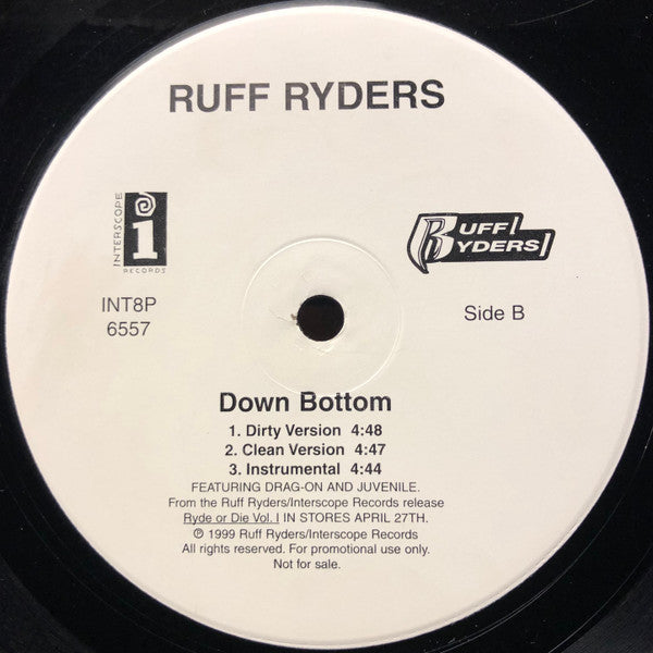 Ruff Ryders : Down Bottom (12", Promo)