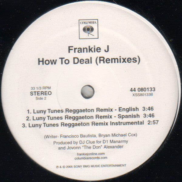 Frankie J. (3) : How To Deal (Remixes) (12")