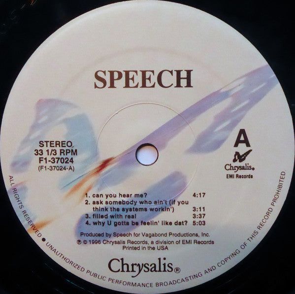 Speech : Speech (2xLP, Album)