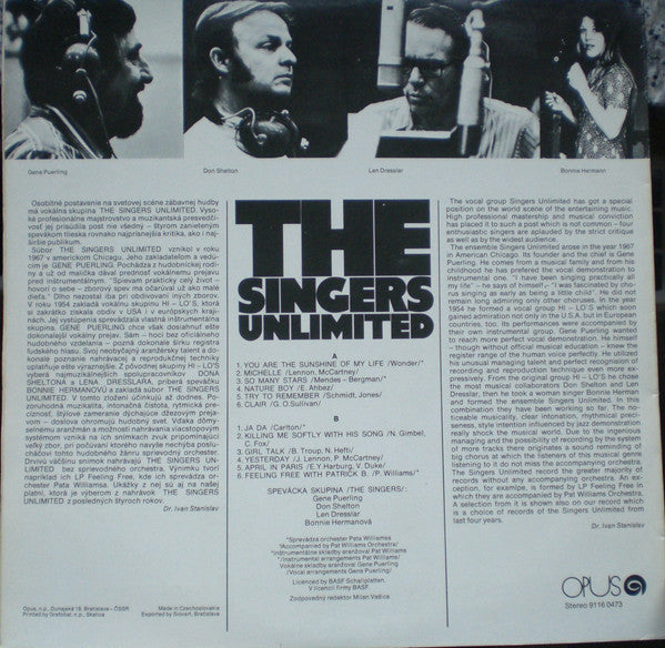 The Singers Unlimited : The Singers Unlimited (LP, Comp)