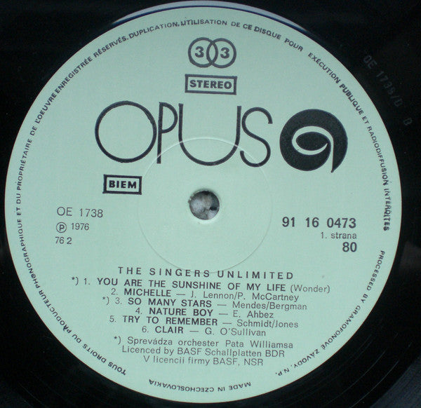 The Singers Unlimited : The Singers Unlimited (LP, Comp)