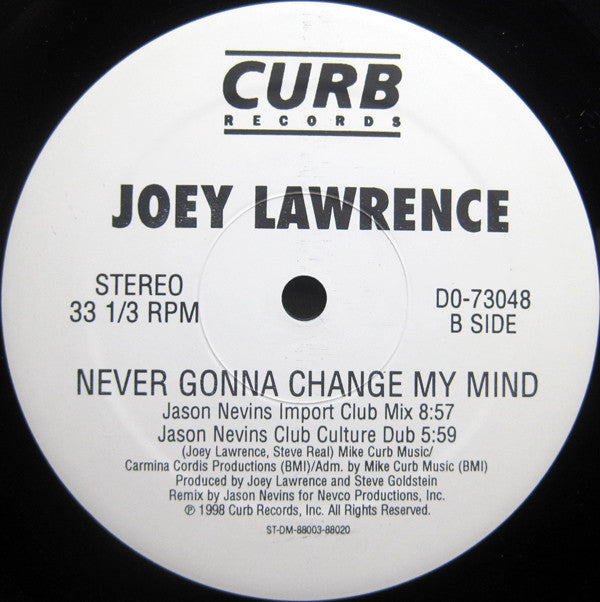 Joey Lawrence : Never Gonna Change My Mind (12", Single)