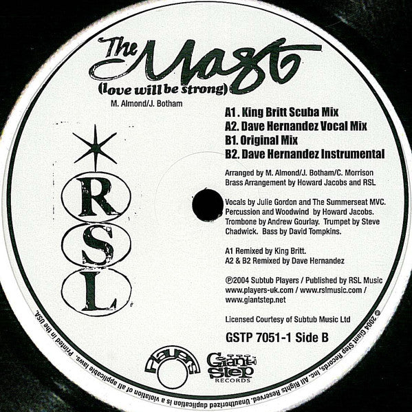 RSL : The Mast (Love Will Be Strong) (US Mixed By King Britt & Dave Hernandez) (12")