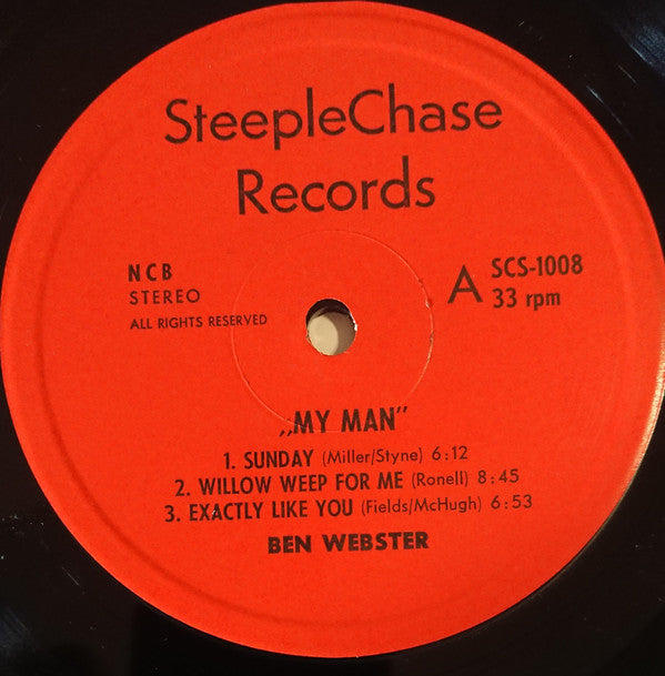 Ben Webster : My Man - Live At Montmartre 1973 (LP, Album)