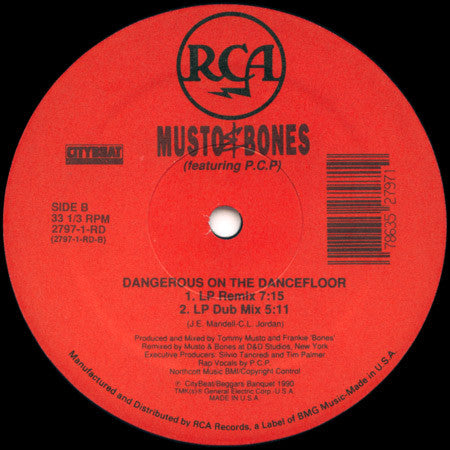 Musto & Bones Featuring P.C.P. (People Can Party) : Dangerous On The Dancefloor (12")