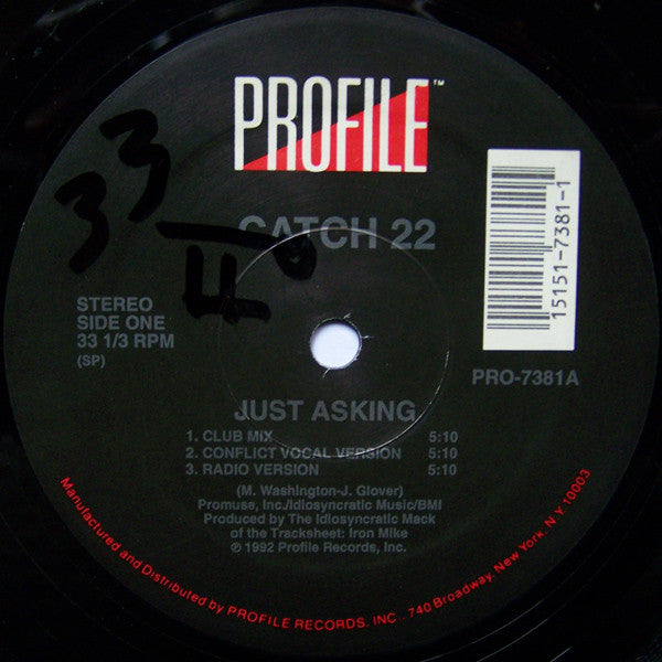 Catch 22 (2) : Just Asking (12")