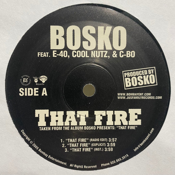 Bosko / Cool Nutz / Maniac Lok : That Fire (12", Maxi)