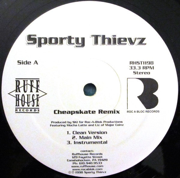 Sporty Thievz : Cheapskate Remix (12")