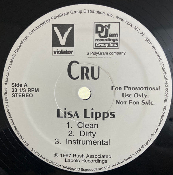 CRU : Lisa Lipps / Wreckognize (12", Promo)