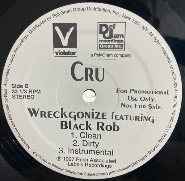 CRU : Lisa Lipps / Wreckognize (12", Promo)