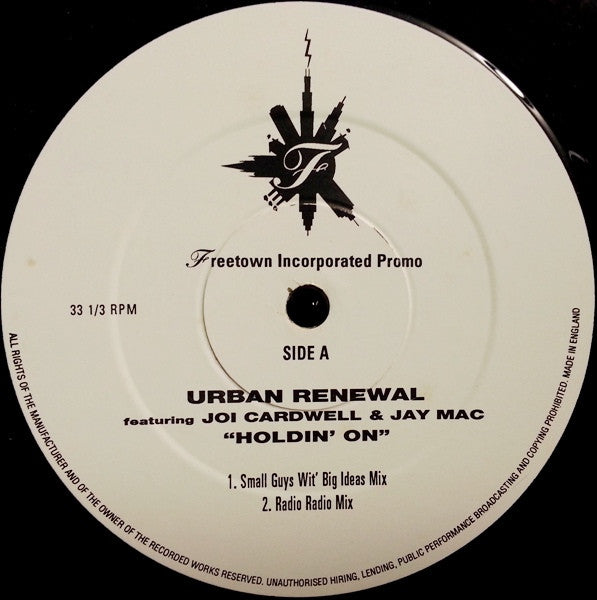 Urban Renewal Featuring Joi Cardwell & Jay Mac (2) : Holdin' On (2x12", Promo)