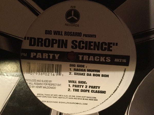Big Will Rosario : Presents "Dropin Science" (12")