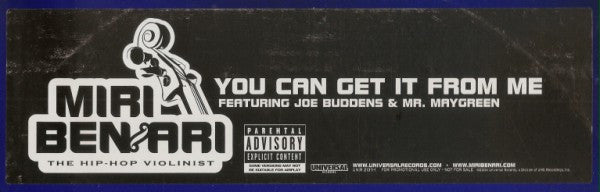 Miri Ben-Ari featuring Joe Budden & Mr. Maygreen : You Can Get It From Me (12", Promo)