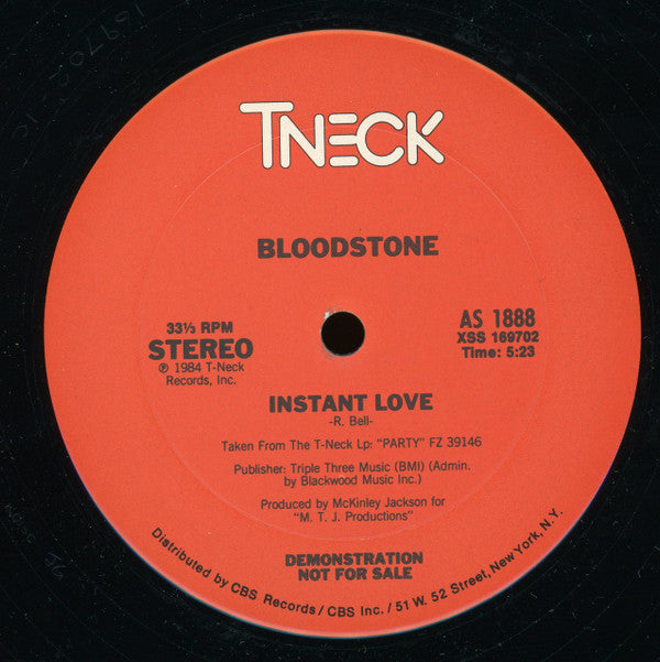 Bloodstone : Instant Love (12", Promo)