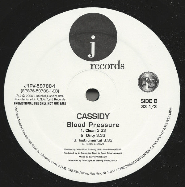 Cassidy (3) Feat. R. Kelly & Trina : Hotel (Vacation) (Remix) (12", Promo)