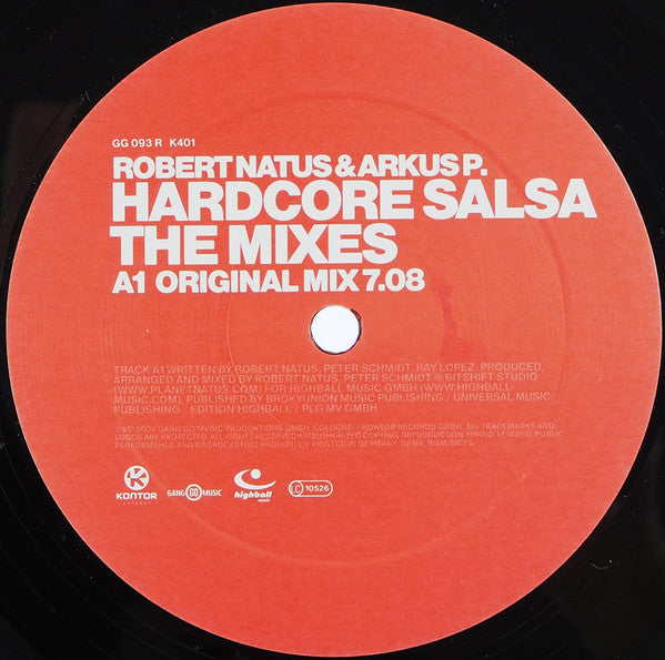 Robert Natus & Arkus P. : Hardcore Salsa (The Mixes) (2x12")