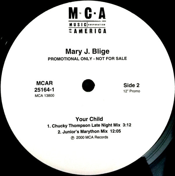 Mary J. Blige : Your Child (Mixes) (12", Promo)
