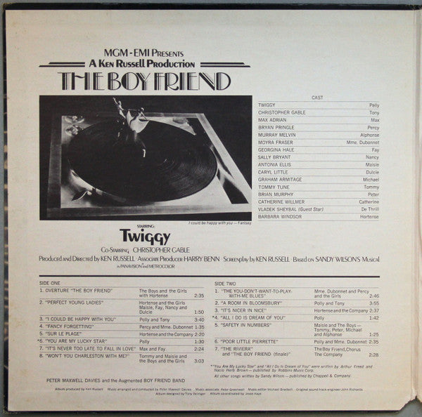 Peter Maxwell Davies And The Boy Friend Band Starring Twiggy (2) : The Boyfriend (Original Soundtrack) (LP, Album, Gat)