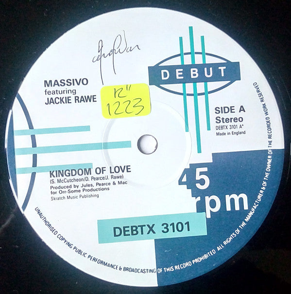 Massivo Featuring Jackie Rawe : Kingdom Of Love (12")