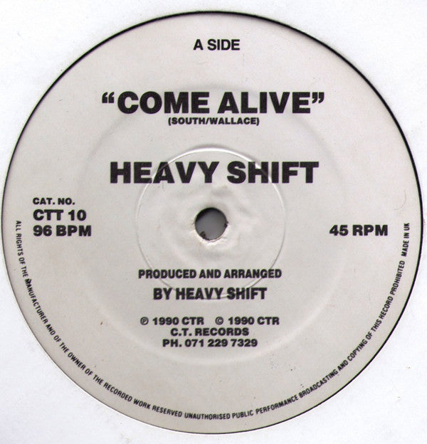 Heavyshift : Come Alive (12")