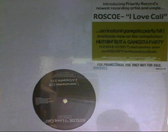 Roscoe : I Love Cali (12", Promo)