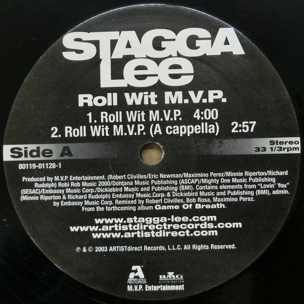 Stagga Lee : Roll Wit M.V.P / We Be Like La La La La (12", Promo)
