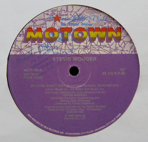 Stevie Wonder : My Eyes Don't Cry (12", Single)