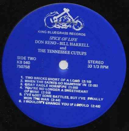 Don Reno, Bill Harrell And The Tennessee Cut-Ups : Spice Of Life (LP)