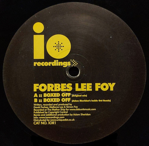 Forbes Lee Foy : Boxed Off (12")