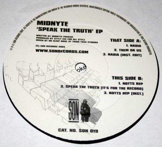 Midnyte : Speak The Truth EP (12", EP)