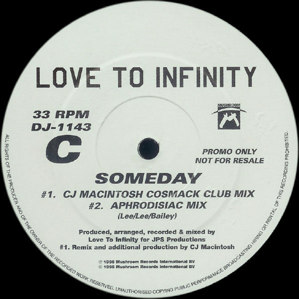 Love To Infinity : Someday (2x12", Single, Promo)