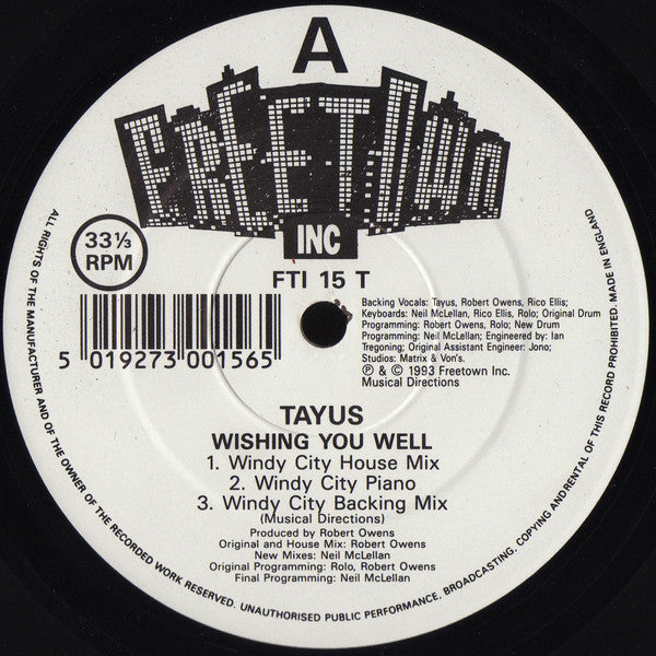 Tayus : Wishing You Well (12")