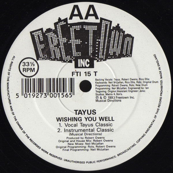 Tayus : Wishing You Well (12")