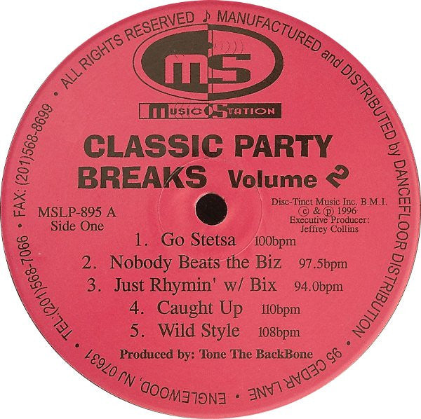 Tone The Backbone : Classic Party Breaks Volume 2 (LP)