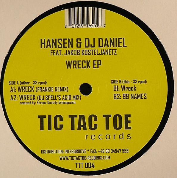 Hansen & DJ Daniel Feat. Jakob Kosteljanetz : Wreck EP (12", EP)