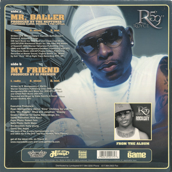 Royce Da 5'9" : Mr. Baller / My Friend (12", Single)