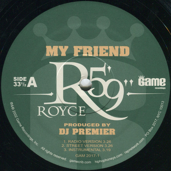 Royce Da 5'9" : Mr. Baller / My Friend (12", Single)