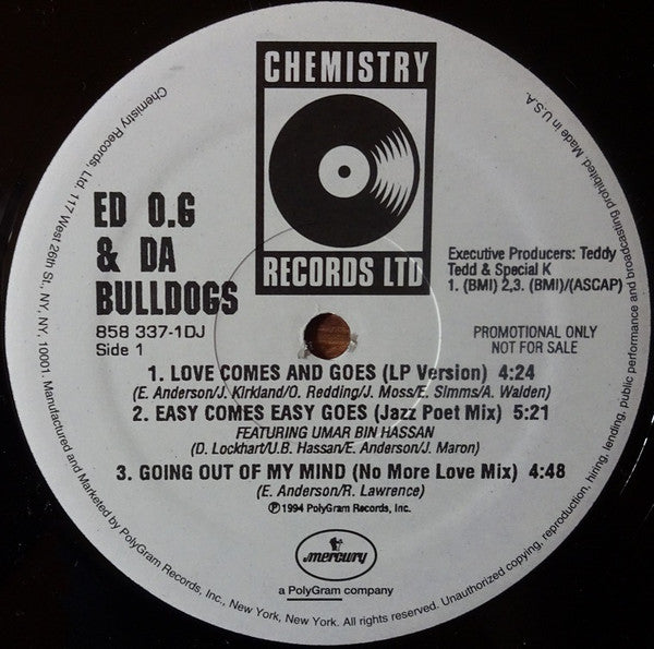 Ed O.G & Da Bulldogs : Love Comes And Goes (12", Maxi, Promo)