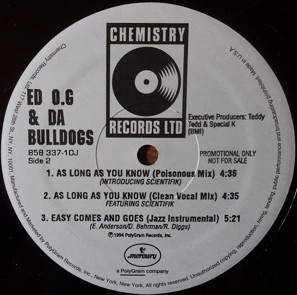 Ed O.G & Da Bulldogs : Love Comes And Goes (12", Maxi, Promo)