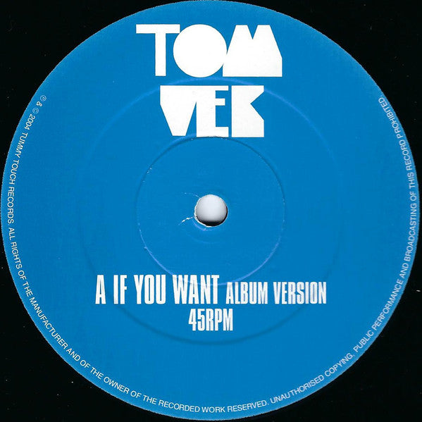 Tom Vek : If You Want (12", Single, Ltd)