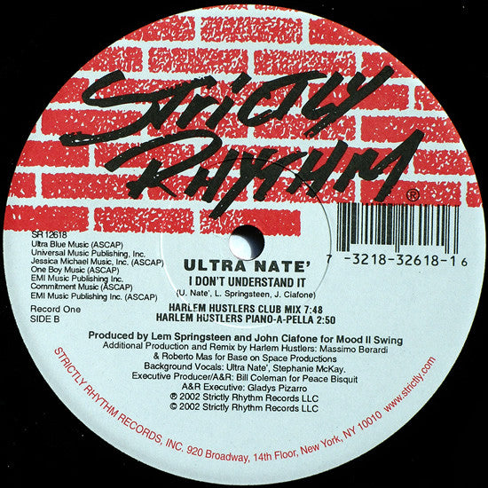 Ultra Naté : I Don't Understand It (2x12")