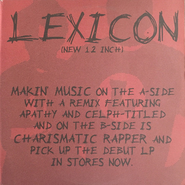 Lexicon (3) : Makin' Music (12", Single)