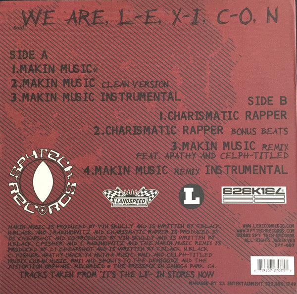 Lexicon (3) : Makin' Music (12", Single)