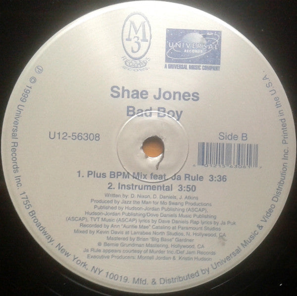 Shae Jones : Bad Boy (12")
