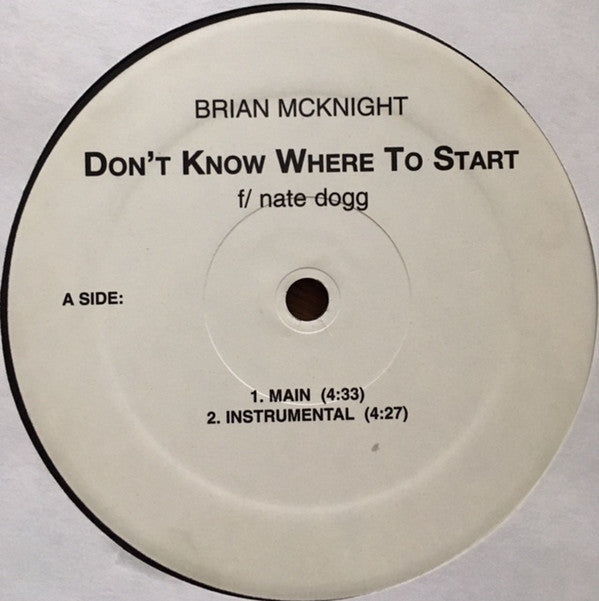 Brian McKnight : Don't Know Where To Start (12")